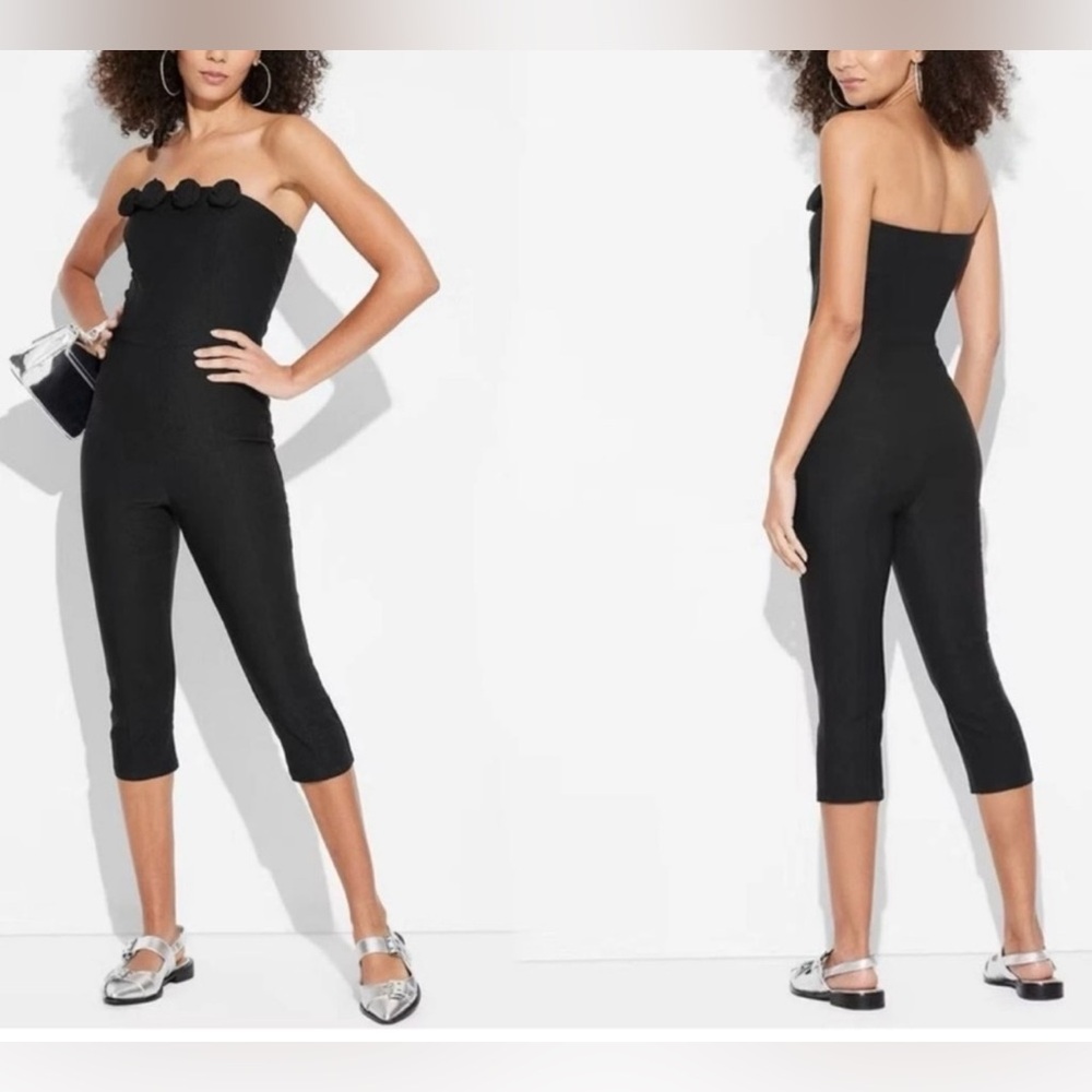 Women’s Black Strapless Jumpsuit S